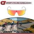 thumbnail image 3 of Unique Bargains 1 Pcs Motorcycle Riding Goggles PC Cycling Sunglasses Red Lens White Frame, 3 of 6