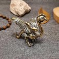 thumbnail image 3 of Estatua de latón, dragón, figuritas, dios chino, bestia, estatua para animales, escultura, regalo, artesanía, coleccionable, decoración, Feng Shui, adorno (Suzaku), 3 of 5