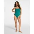 thumbnail image 2 of Time and Tru Women's and Women’s Plus Square Neck One-Piece Swimsuit, Sizes XS-3X, Family Swim, 2 of 5