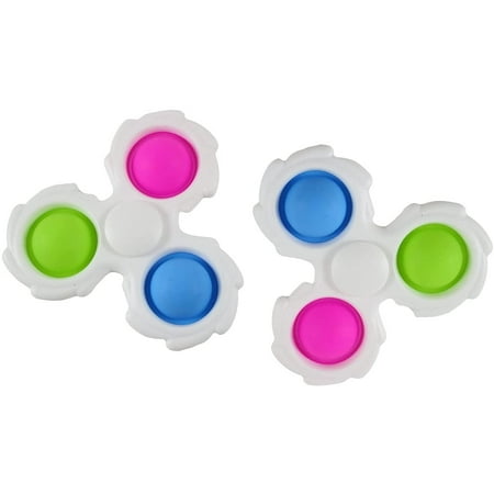 2 Bubble Pop Fidget Spinner - 2 in 1 Fidget Toy - Bubble Popper Sensory Stress Toys
