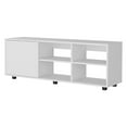 thumbnail image 3 of White TV Stand with Door and Open Storage, 3 of 7