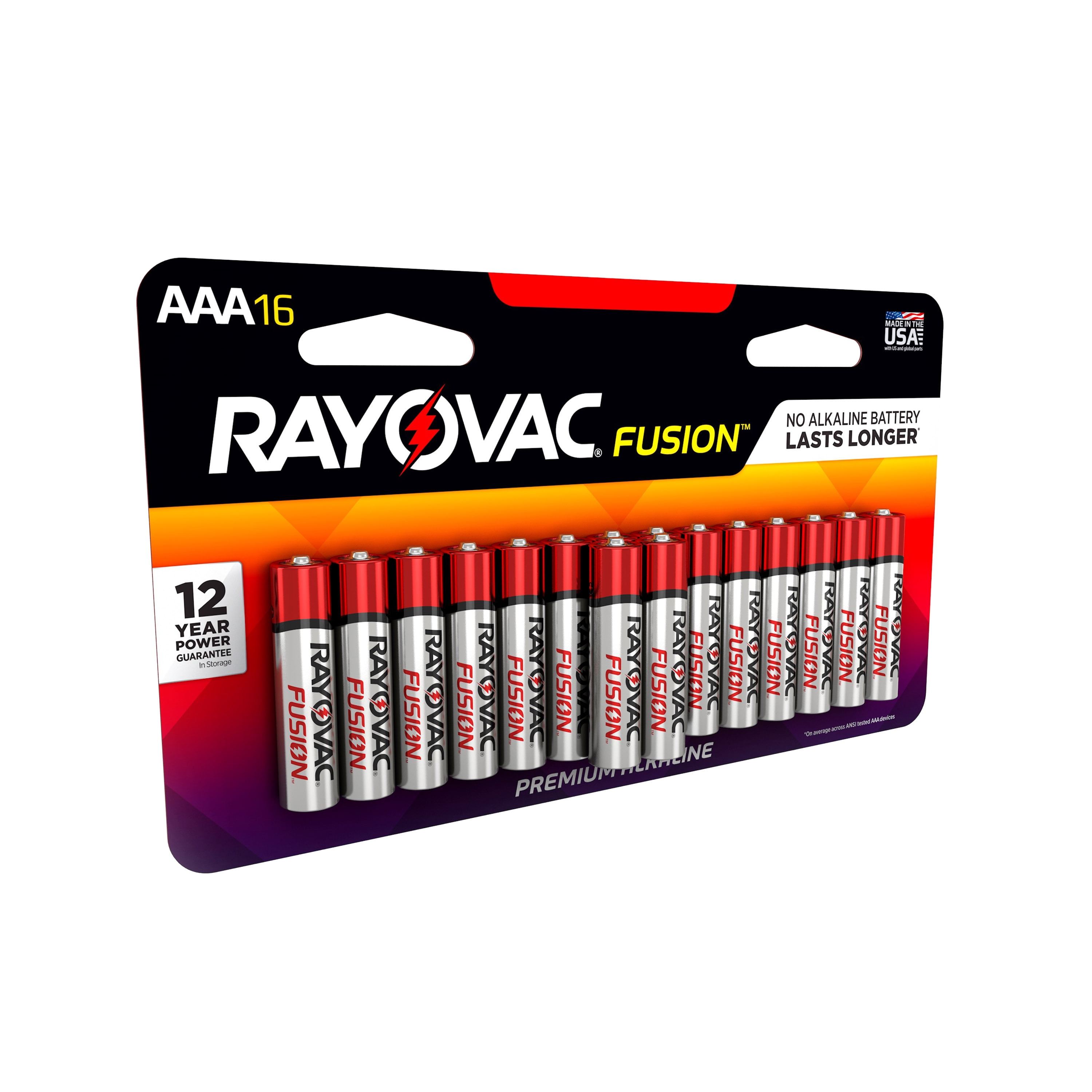 Rayovac Fusion Premium Alkaline, AAA Batteries, 16 Count