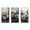 thumbnail image 2 of Designart "Tulip Cascade Pink III" Floral Tulip Framed Wall Art Set Of 3 - Pink Tulip Frame Gallery Set For Office Decor, 2 of 7