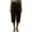 Black, variant on Women Wide Straight Leg Capri Pants Summer Palazzo High Waisted Drawstring Casual Loose Lounge Flowy Work Capris Loose Comfy Cropped Beach Trousers with Pockets
