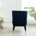 thumbnail image 2 of Roundhill Furniture Elon Contemporary Velvet Upholstered Accent Chair, Blue, 2 of 13