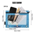 thumbnail image 4 of FORMRS 2 Pack Pencil Pouch for 3 Ring Binder with Clear Window Zipper Case, Ice Cream Cat, 4 of 6