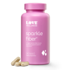 Love Wellness Sparkle Fiber Vegan Supplements for Easier Digestion & Regularity, 90ct