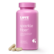 Love Wellness Sparkle Fiber Vegan Supplements for Easier Digestion & Regularity, 90ct