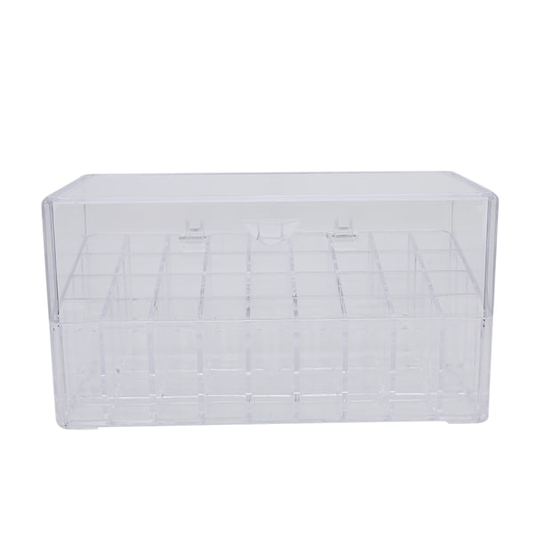 Caja de almacenamiento de lápiz labial NikouMX Organizador transparente a prueba de polvo 36 rejillas 25 x 12 x 13 cm