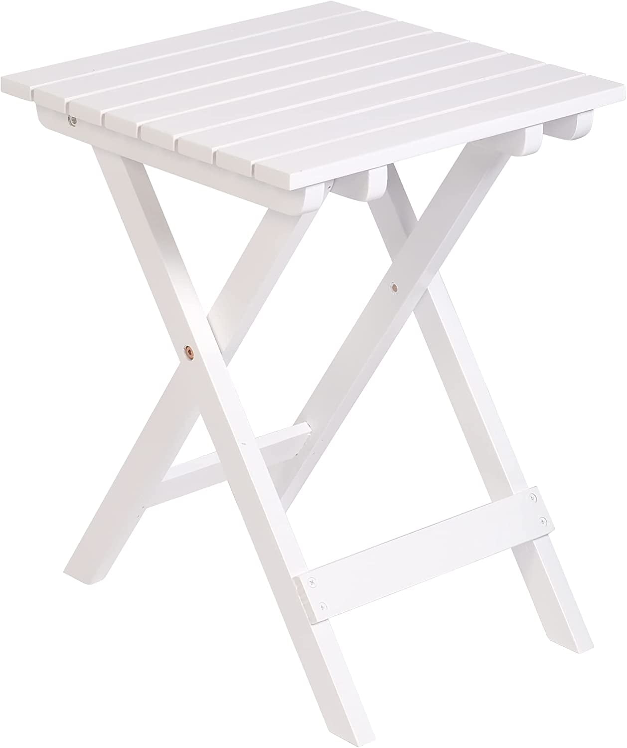 18inch Outdoor Folding Side Table, Adirondack Wood Small Square Side