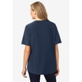 thumbnail image 3 of Woman Within Plus Size Short-Sleeve Crinkle Shirt, 3 of 6