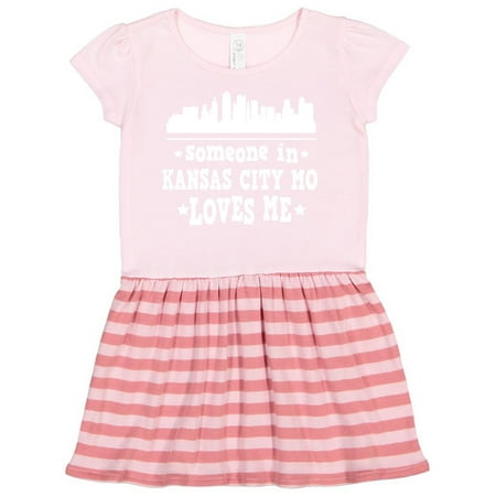 

Inktastic Kansas City Missouri Loves Me Skyline Gift Toddler Girl Dress