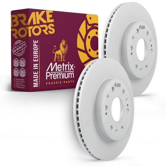 Metrix Premium Chassis Parts - 12.99 inch (330mm) 2 PC Front Coated Vented Disc Brake Rotor Fits Cadillac XTS, Escalade, Chevrolet Express 1500, Tahoe, Avalanche Silverado 1500 GMC Savana/Sierra 1500