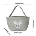 thumbnail image 4 of Easter Bunny Basket for Kids,Cute Blue Canvas Tote Bag with Rabbit Embroidery,Reusable Egg Hunt Bucket with Handle,Spring Gift Bag for Easter Party Favors,Candy Storage & Home Decor, 4 of 5
