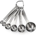thumbnail image 1 of Juego de 6 cucharas medidoras ZHAOCHENG de acero inoxidable 18/8, 1 of 5