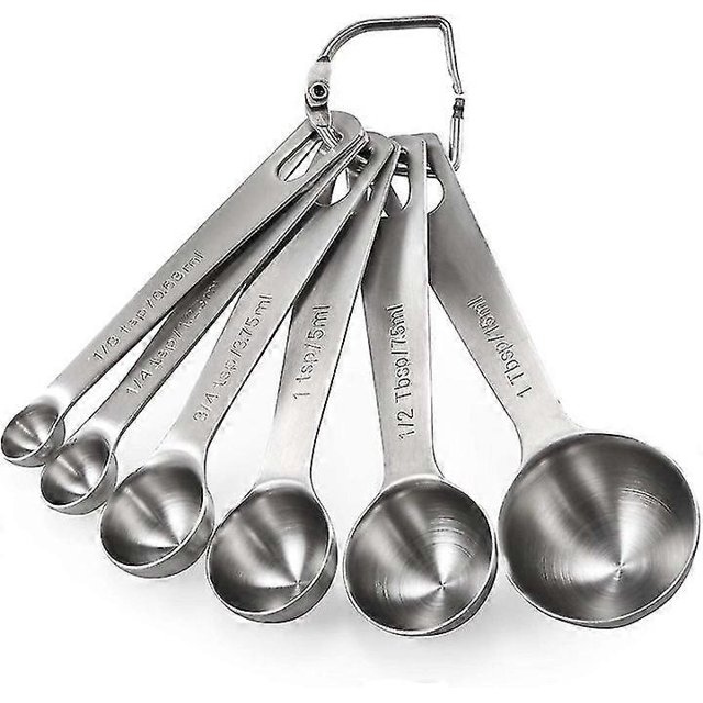 Juego de 6 cucharas medidoras ZHAOCHENG de acero inoxidable 18/8