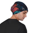 thumbnail image 4 of Rocae Colorful Flower Goat for Beanies Hats for Men Women Warm Chunky Knit Hats Winter Adult Milk Silk Knitted Beanie, 4 of 7