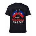 thumbnail image 6 of T-shirt Happy Haitian  Soft Cotton Adult Heat-Transfer Graphic T-Shirt - 180g Breathable Fabric, Unisex Summer Casual Wear with Durable Heat-Printed Design, 6 of 10