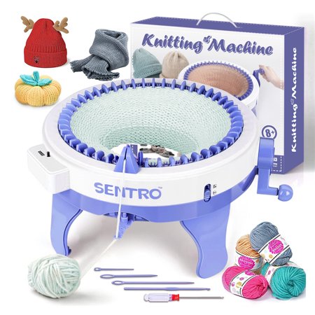 SENTRO 48 Needles Knitting Machines with Row Counter, Smart Knitting Crochet Machine,Weaving Round Loom,Double Knit Loom Machine Kit,DIY Knit Scarf Hat Sock