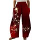 thumbnail image 2 of Pntutb Pantalones sueltos casuales vintage con estampado navideño para mujer Pantalones de pierna ancha casuales Pantalones Pntutb Pntutb-6607, 2 of 5