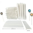 thumbnail image 4 of 100Pcs Lollipop Cake Paper Stick Pops White Solid Paper Stick Baking DIY Mold, 4 of 11