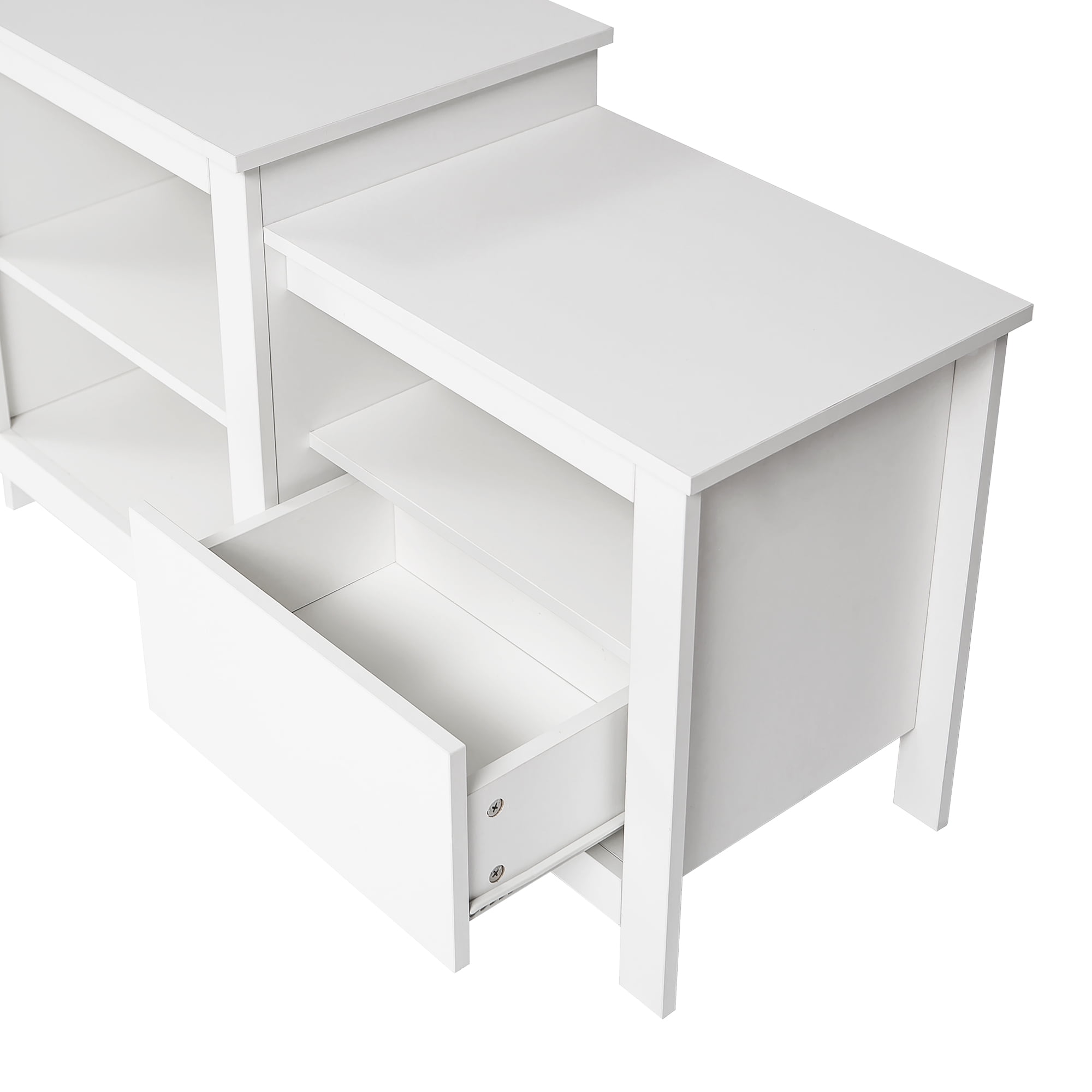 Yardi Yard Modern Farmhouse Media Entertainment Center for TVs up to 80", Wood TV Cabinet for Living Room White Yardi Yard Modern Farmhouse Media Entertainment Center for TVs up to 80", Wood TV Cabinet for Living Room White