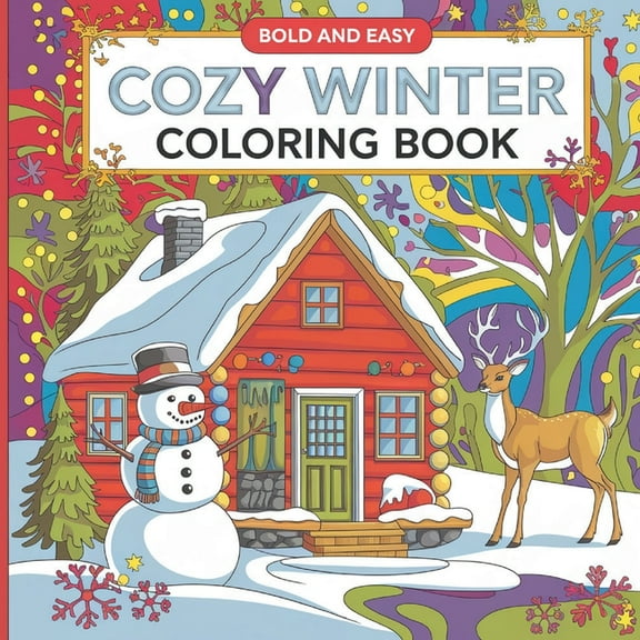 Winter Friend Coloring Book: Bold & Easy Coloring Book for Adults, (Paperback)