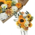 thumbnail image 4 of Combination Flower Box 1 Box Artificial Flower Realistic No Watering Combo Design Wedding Party Boxed Bouquet Flower Stimulation Sunflower Home Decor, 4 of 6