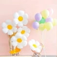 thumbnail image 5 of Globos GLASNES Daisy para decoración de fiesta, 10 unidades, color blanco y amarillo, 5 of 5