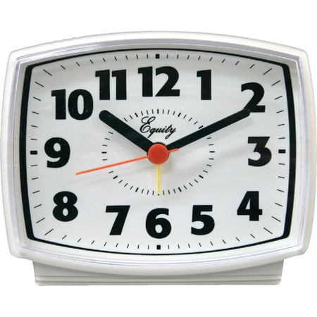 La Crosse Technology Electric Analog Alarm Clock 33100 - Snooze Function - White