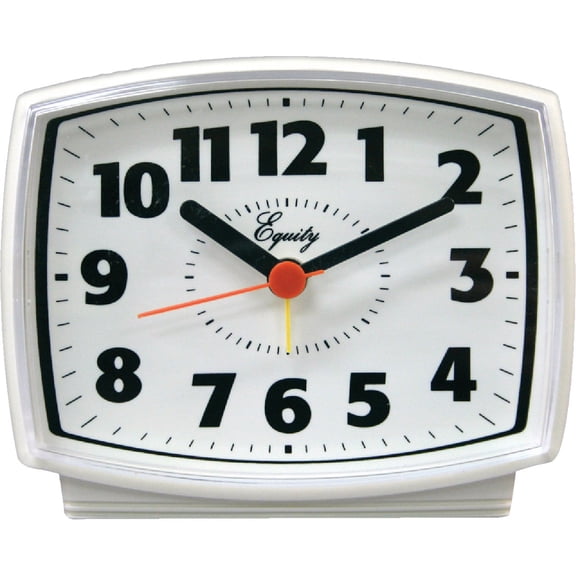 La Crosse Technology Electric Analog Alarm Clock 33100 - Snooze Function - White