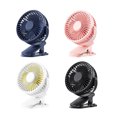 thumbnail image 4 of Inteprter Ventilador de Clip pequeño con carga USB, portátil, ajustable, para el hogar, la escuela, el bolsillo de escritorio, ventiladores eléctricos Electrodomésticos Rosado Inteprter HA064269-02, 4 of 6