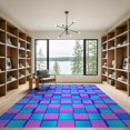 thumbnail image 2 of ODIKA 9'x12' Washable Area Rug Colorful Checkered Vibrant Block Print Contemporary Abstract Decor for Great Room, Indoor Concept, Large Living Low Pile, Flatwoven, 2 of 7