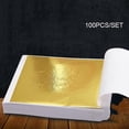 thumbnail image 1 of 100 Pcs Gold Leaf Sheets Foil Paper For Arts Slime Diy Gilding Nails Art Craft, 1 of 3