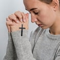 thumbnail image 6 of Cinvoph Wooden Cross Pendant Ornament Churchs Supplies Easter Crafts Desktop Decoration Ornaments Idear Gift 1.2"x1.8" Black, 6 of 6