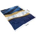 thumbnail image 4 of Blue and Gold Marble Glitter Waves Pattern Blanket,Comfortable Soft Flannel Throw Blanket,All Season,Warm Lightweight Blankets for Sofa Bed Couch Living Room Chair,60"x80", 4 of 4