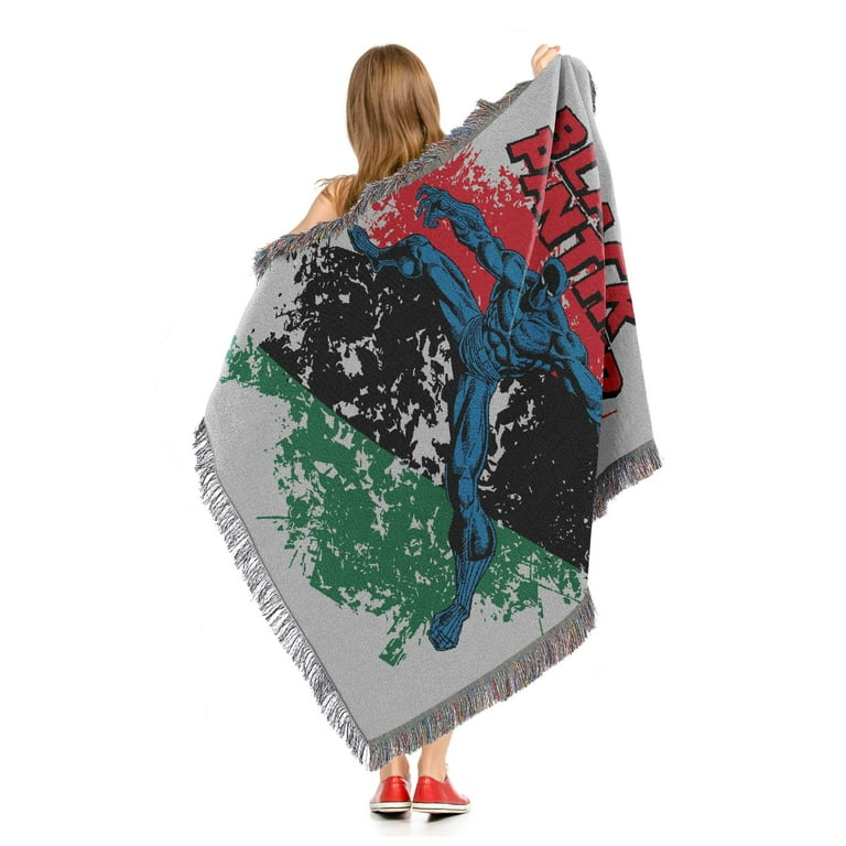 Black Panther Panther Defend Woven Tapestry Throw Blanket