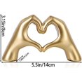 thumbnail image 2 of CATPAN Heart Shaped Hand Statue, Gold Home Decor Accents for Living Room Coffee Table TV Cabinet Bookshelf Office entryway Desktop Shelf Small Sculpture Home Decor., 2 of 7
