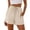 Beige, variant on YODETEY Women's Casual Drawstring Shorts, Women’s Elastic Waist Fit Casual Lounge Shorts, Women's and Women's Plus Wine,Size S-2XL