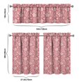 thumbnail image 5 of Kitchen Curtains 36 Inch Short - 3 Panel Set, Rod Pocket Window Curtain, Boho Floral Tribal Style, 100% Polyester for Farmhouse, Kitchen, Cafe, Bedroom, Easy Wash, 5 of 5