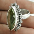 thumbnail image 3 of Green Amethyst Genuine Gemstone Wedding Ring, Pure 925 Sterling Silver, Anxiety&nbsp;Ring, Statement Ring, Womens Band Ring, Handmade Designer Jewelry For Women, Mom Gifts (Green Amethyst, 7), 3 of 5