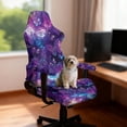 thumbnail image 4 of FUIALDOLG Galaxy Butterflies Office Chair Covers Elastic,Butterfly Gaming Chair Cover with Armrests Dust Proof Cat Scratch Protector Chairs Seat Slipcover Aesthetic Decor Washable Easy to Install, 4 of 9