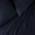 thumbnail image 5 of BNM 300 Thread Count Egyptian Cotton Stripe Sheet Set, Twin XL, Navy Blue, 5 of 9