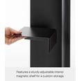 thumbnail image 6 of Yamazaki Home Rolling Bathroom Organizer, Black, Steel, Wheels, Adjustable Tiers, Minimal Assembly, 6 of 8