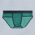 thumbnail image 4 of zeranth Men Briefs Transparent Mesh Perspective U-convex Panties Low-rise Quick Drying Breathable Fine Routing Briefs, 4 of 7