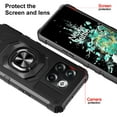 thumbnail image 5 of For OnePlus One Plus 10T 5G Kickstand 360 Degree Magnet Ring Shockproof Cover Phone Case with Tempered Glass Screen Protector - Black, 5 of 5