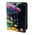 thumbnail image 2 of Rateoe Colorful Mushroom Pattern Passport Holder Wallet Leather Mulit-purpose Travel Wallet Credit Cards Case ,Passport Cover for Women Men-6.5 in, 2 of 5