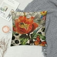 thumbnail image 2 of Jiayy Floral Throw Pillow Covers 18x18 Colourful Flowers Butterfly &amp; Dragonfly Decorative Pillow Covers for Spring Decor, 2 of 5