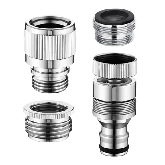 4Pcs Universal Adapters Faucet Connectors for Garden and Shower Hose Attachment