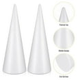 thumbnail image 4 of 12 Amosfun 2Pcs White Cones Arts And Crafts Cone Shaped Foams Handmade Craft Projects Christmas Tree Table Centerpiece Shape, 4 of 6
